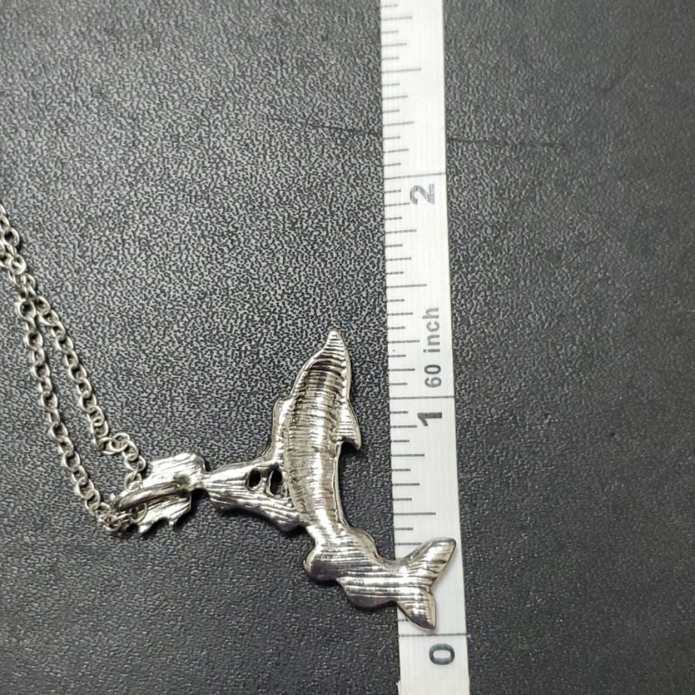 **Last Chance!! Final Sale** Silver tone mood mermaid pendant necklace 18-21.5" - Picture 7 of 13